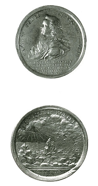 Медаль в честь А.П. Бестужева-Рюмина. 1760-е гг.