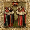 «Избранные святые, предстоящие Богоматери Знамение» <br>в драгоценном окладе (1650–1660-е гг.) СПМЗ