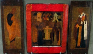 Икона-реликвия «Явление Богоматери преподобному Сергию Радонежскому». XVI в.